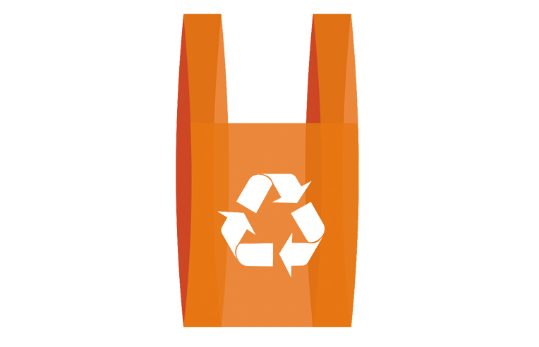Plásticos Oxo-biodegradables bolsa plastico naranja