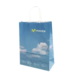 Bolsa de papel con asa rizada Ecobolsa - Movistar