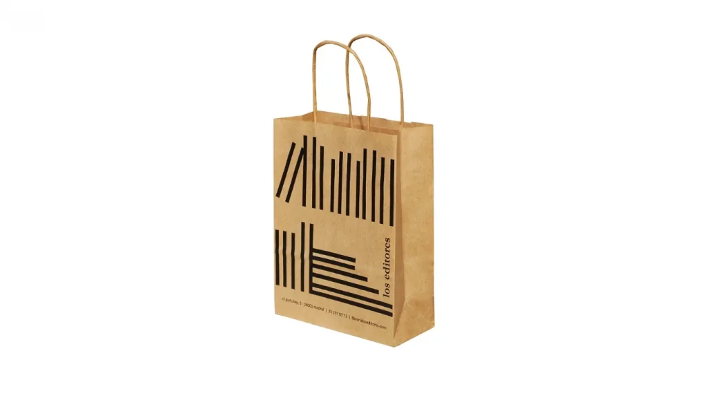 Diseño bolsa de papel Kraft librería - Ecobolsa